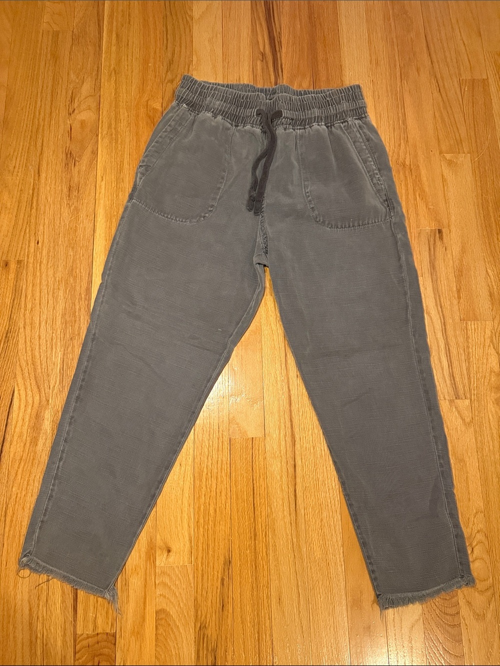 ZARA Charcoal Elastic-Waist Casual Pants